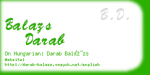 balazs darab business card